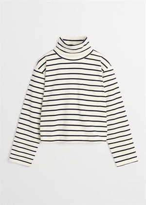Nessa t-neck bluse Ecru/Navy Skall Studio 